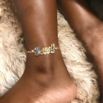 

Fashion Popular Simple Custom Name Alloy Edition Exquisite Couple Anklet