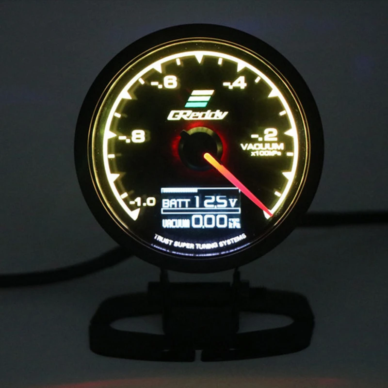 GReddi Multi D/A LCD Digital Display Greddi Gauge Turbo Boost Turbine Tachometer Car Console General Instrument 7 Color 62mm