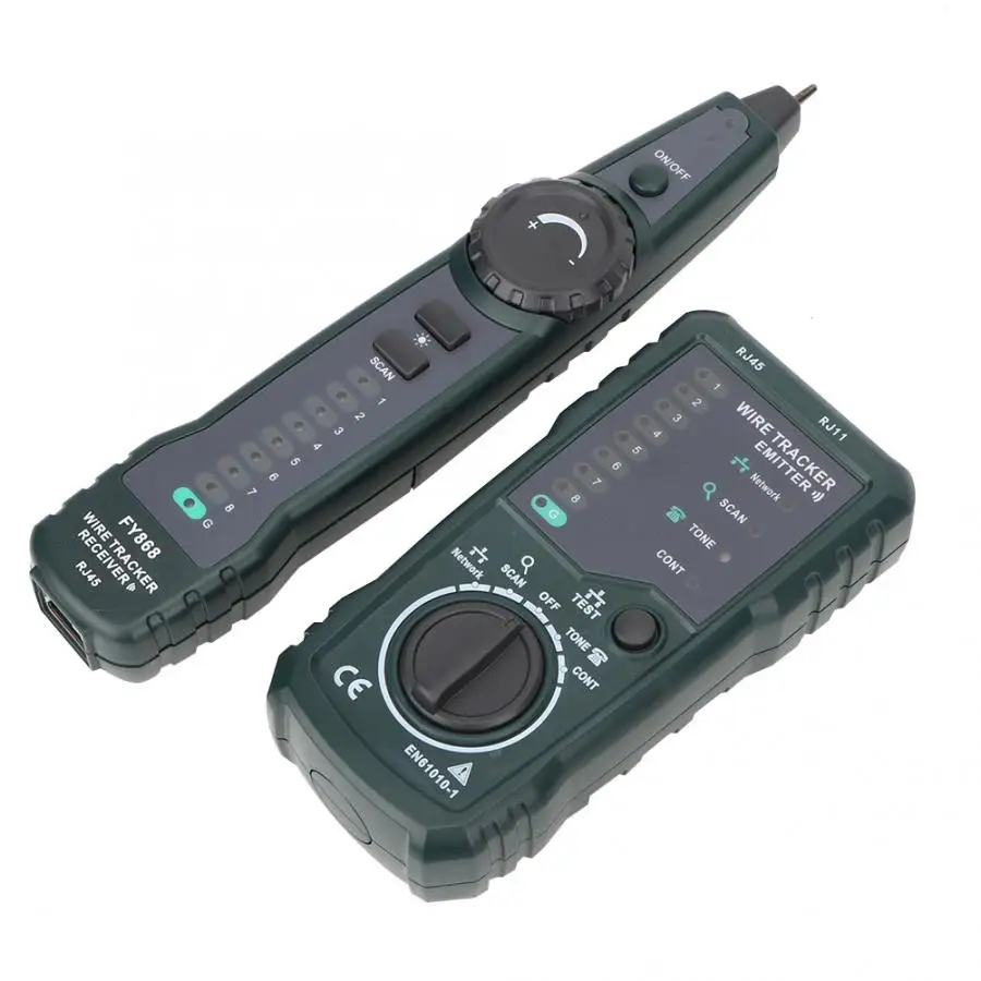1 комплект FY868 телефонный сетевой кабель тестер RJ45 RJ11 BNC сетевой кабель комплект выключатель Finder