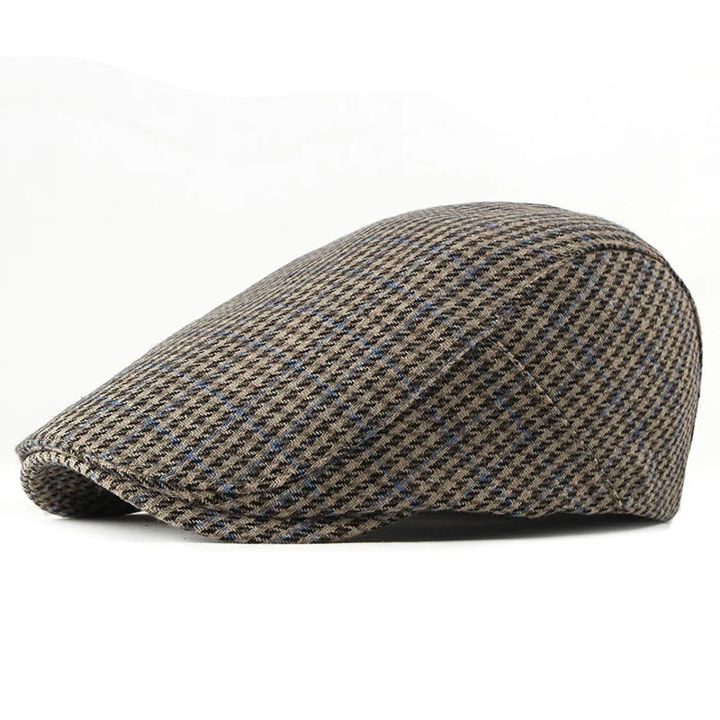 Khaki beret FS британский стиль,, мужские хлопковые береты, шапка, шапки, Осень-зима, модная плоская шапка s для мужчин, шапка, Классический берет в стиле винтаж, шапка - Цвет: Khaki beret