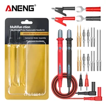 Ensemble de fils de Test multimètre numérique 22 en 1, 1000V, sondes de Test professionnelles isolées en Silicone, Point d'aiguille, fils de Test prolongés
