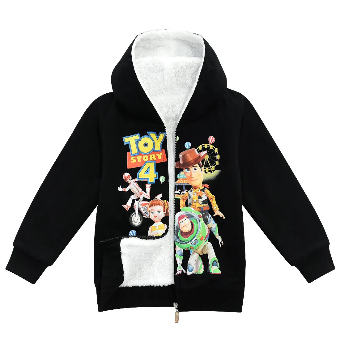 Boys Toy Story 4 Clothes Coat Kids Winter Jacket For Teenage Hooded Children Girls Clothing Halloween Thanksgiving Long coat