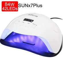 84/54/24 w pro lâmpada uv conduziu o secador do prego da lâmpada do prego para todos os géis polonês luz solar infravermelho sensor 10/30/60s temporizador inteligente para manicure(China)