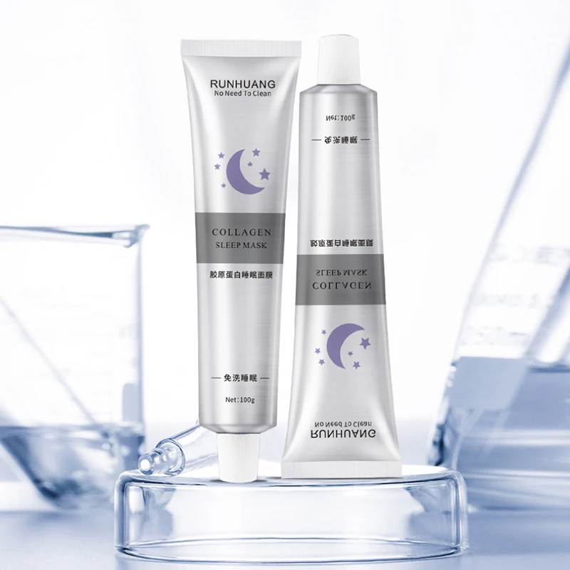 Collagen Cosmetic Sleeping Mask All Night Replenishing Hydrating Sleep Wash-Free Repair Purifies Skin Facial Cream TSLM1 |