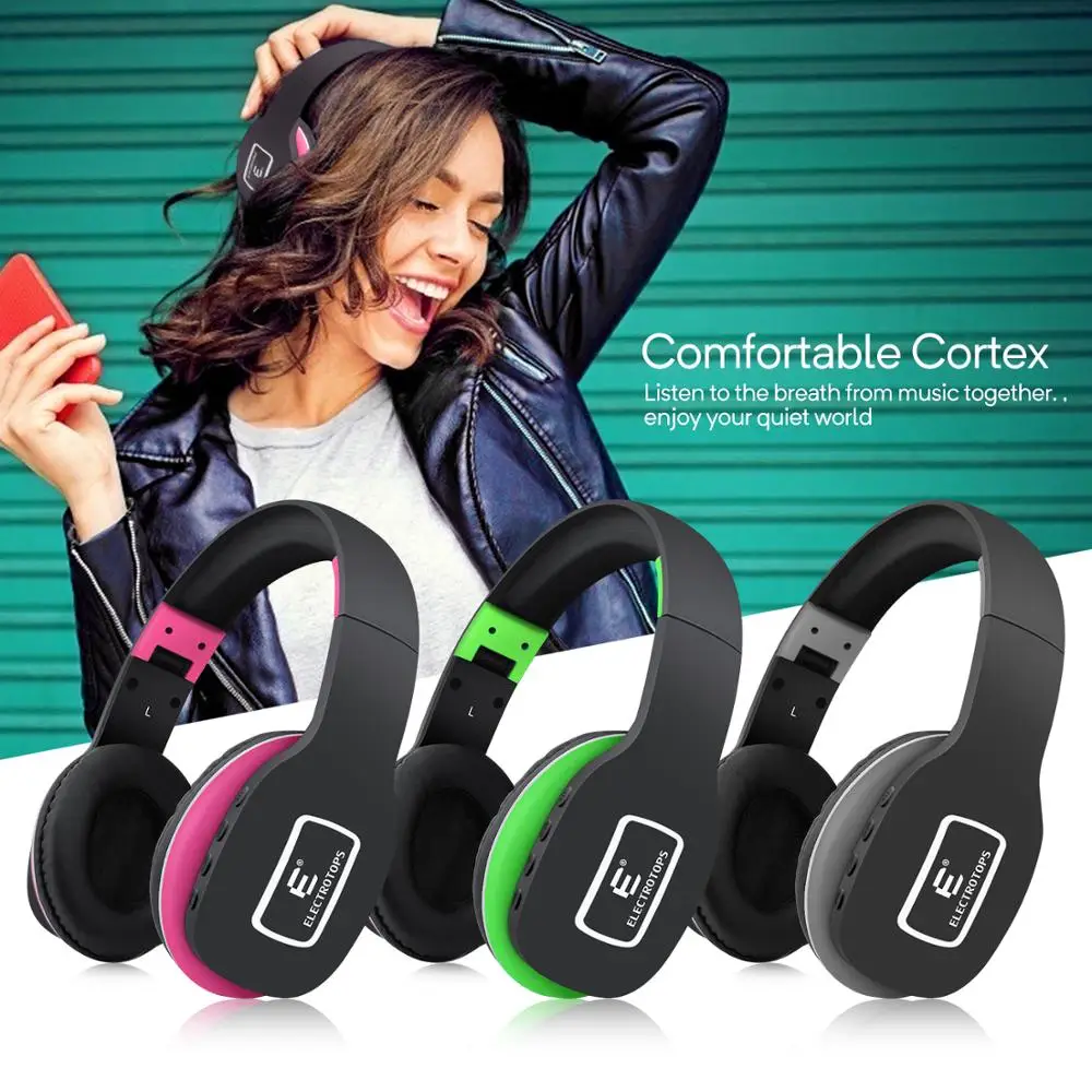 

Foldable Wireless Bluetooth Headphones Stereo Headset Microphone Music Call Handfree Super Bass for PC MP3 with Micro USB