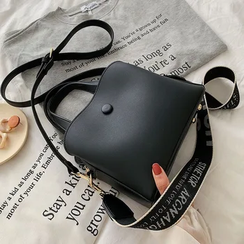 

New Contrast Color Female Shoulder Messenger Bag Small PU Leather Crossbody Bags for Women Lady Design Letter Belt Tote Handbags