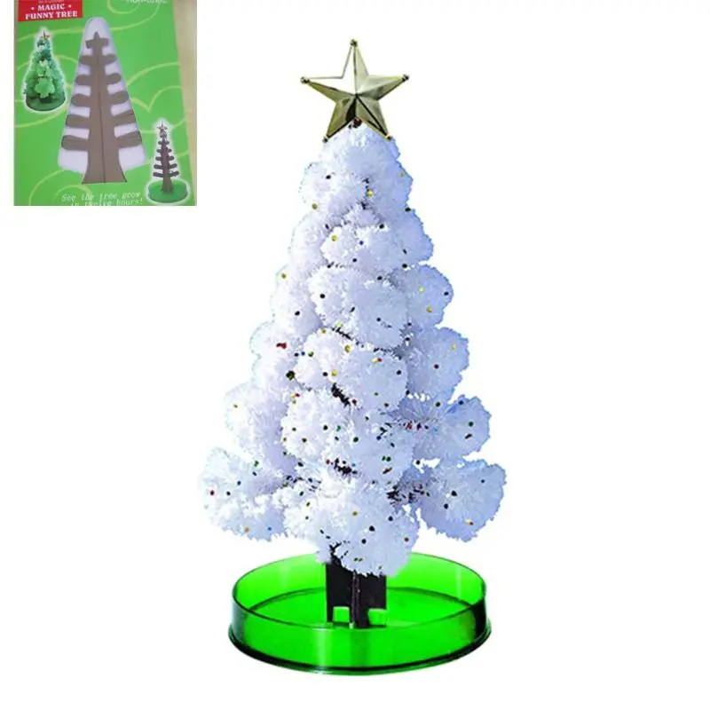 White Волшебная растущая Рождественская елка DIY волшебная растущая елка ваш собственный забавный Рождественский подарок игрушка - Цвет: White
