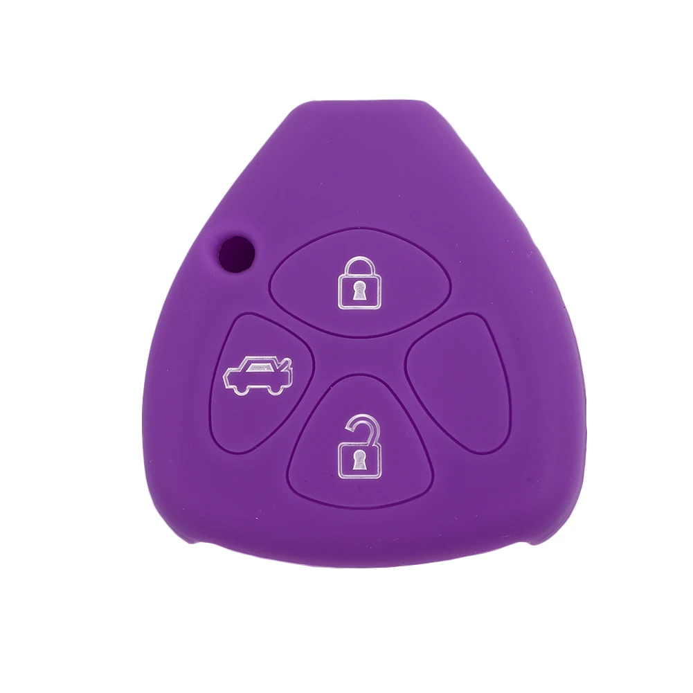 Remote Fob Cover Car Key Shell Soft Silicone Key Case Holder Automobile Foldable 3 Button Car Remote Control Case for Toyota