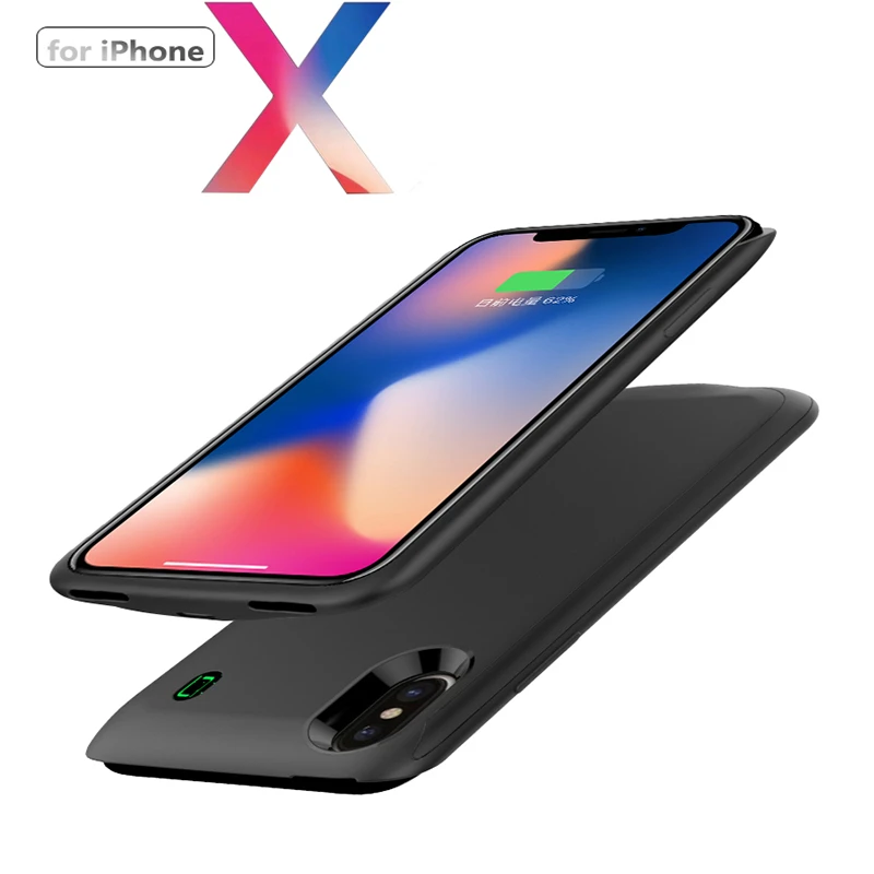 Чехол с аккумулятором для iPhone X, чехол с зарядным устройством, 4000 мА/ч, внешний аккумулятор, чехол с магнитным звуком