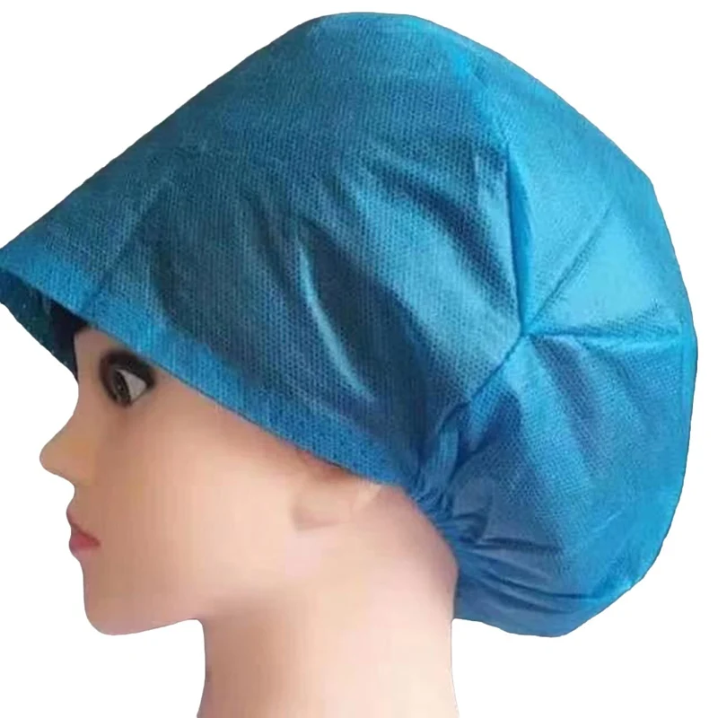 

20PCS Disposable Hair Cover Non-Woven Anti Droplet Protective Headwear Head Cover Earmuffs Elastic Caps Hair Shield Protect Cap