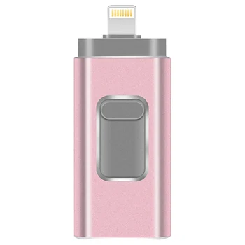 

3 in 1 OTG USB Flash Drive 8GB 16GB U Disk 32GB 64GB Metal Pendrive 128GB Memory Stick For iPhone/iPad/Android/PC usb 3.0