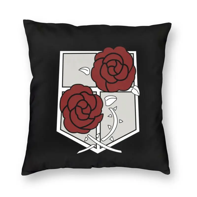 

Attack On Titan Cushion Cover Print Anime Manga Shingeki no Kyojin Floor Pillow Case for Sofa Custom Pillowcase Home Decorative