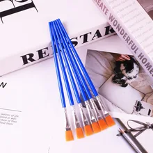 Набор кистей для рисования, 50 шт., Детские нейлоновые плоские волосы, маленькие масляные Акварельные краски, наборы для рисования, оптом для детей