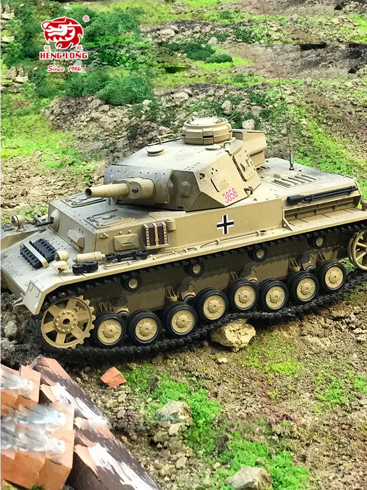 Henglong Remote Control Tank 6.0S Type Launchable Military Model Electric German No. 4 F Tank 3858-1