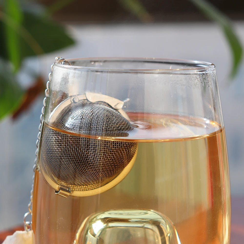 Natural Crystal Amethyst tooth flower Tea filter accessories decoration 304 stainless steel tea making tools gifts