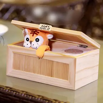 

Wood Box Tricky Toys Urban Spoof Tiger Toy Creative Stress Relief Toy Horror Boring Box Toy Decompression Toy for Home Party