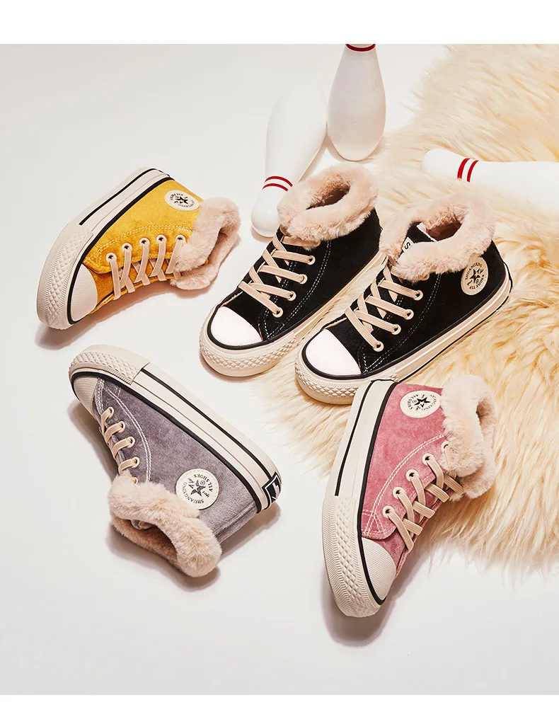 Children Cotton-padded Shoes You Increase Down Thickening Boy Two Cotton Keep Warm Girl Winter Shoes Winter Tide
