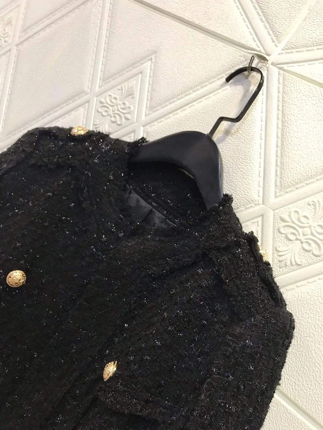 ПОБЕДИТЕЛЬ женский твидовый жакет пальто женский двойной breated короткое пальто Верхняя одежда ddxgz2