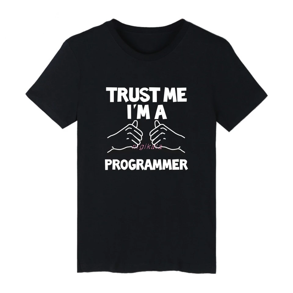 

Trust Me I'm A Programmer Programming Language C C++ Java PHP Logo Print Short Sleeve tShirt T Shirt Cotton Programmer Tee Shirt