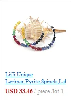 LiiJi уникальный богемский стиль голубой бирюзовый браслет из гематита для женщин мужчин браслет модные украшения Прямая поставка