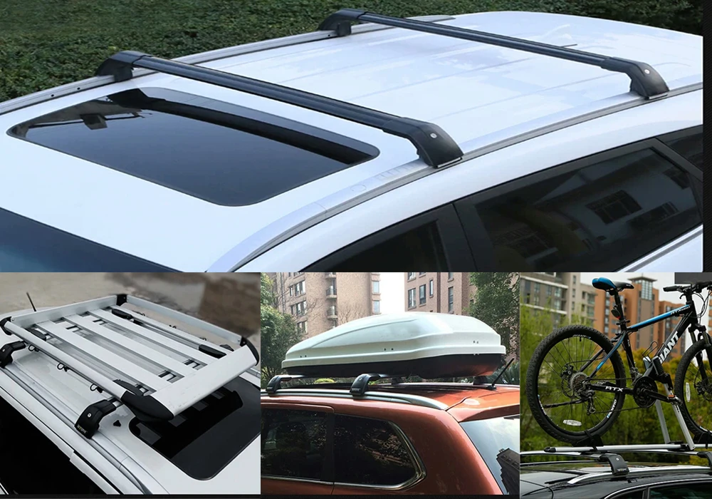 2pcs Lockable Roof Rack Cross Bars Crossbar Baggage Luggage Rack
