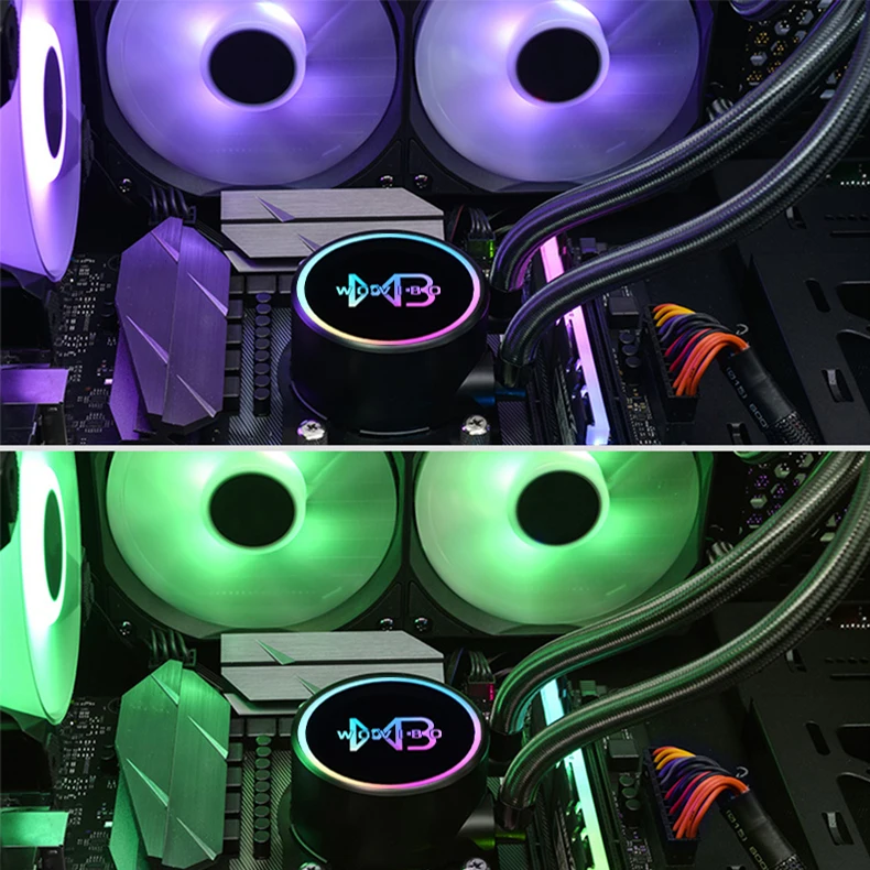 PC CPU, AIO RGB, Ventilador Líquido ARGB,