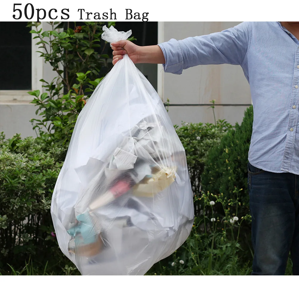 Clear Plastic Garbage Bags 15 Gallon Waste Basket Bags For Kitchen Home  Office Bathroom Wastebasket Bin Liners Kitchen Tool - AliExpress