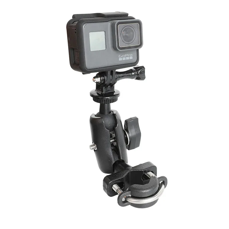 Motorcycle Handlebar Rear Mirror Mount Rail for Gopro 8 7 Xiaomi Yi 4K SJCAM Sony EKEN DJI OSMO Action Sports Holder Ram Mounts