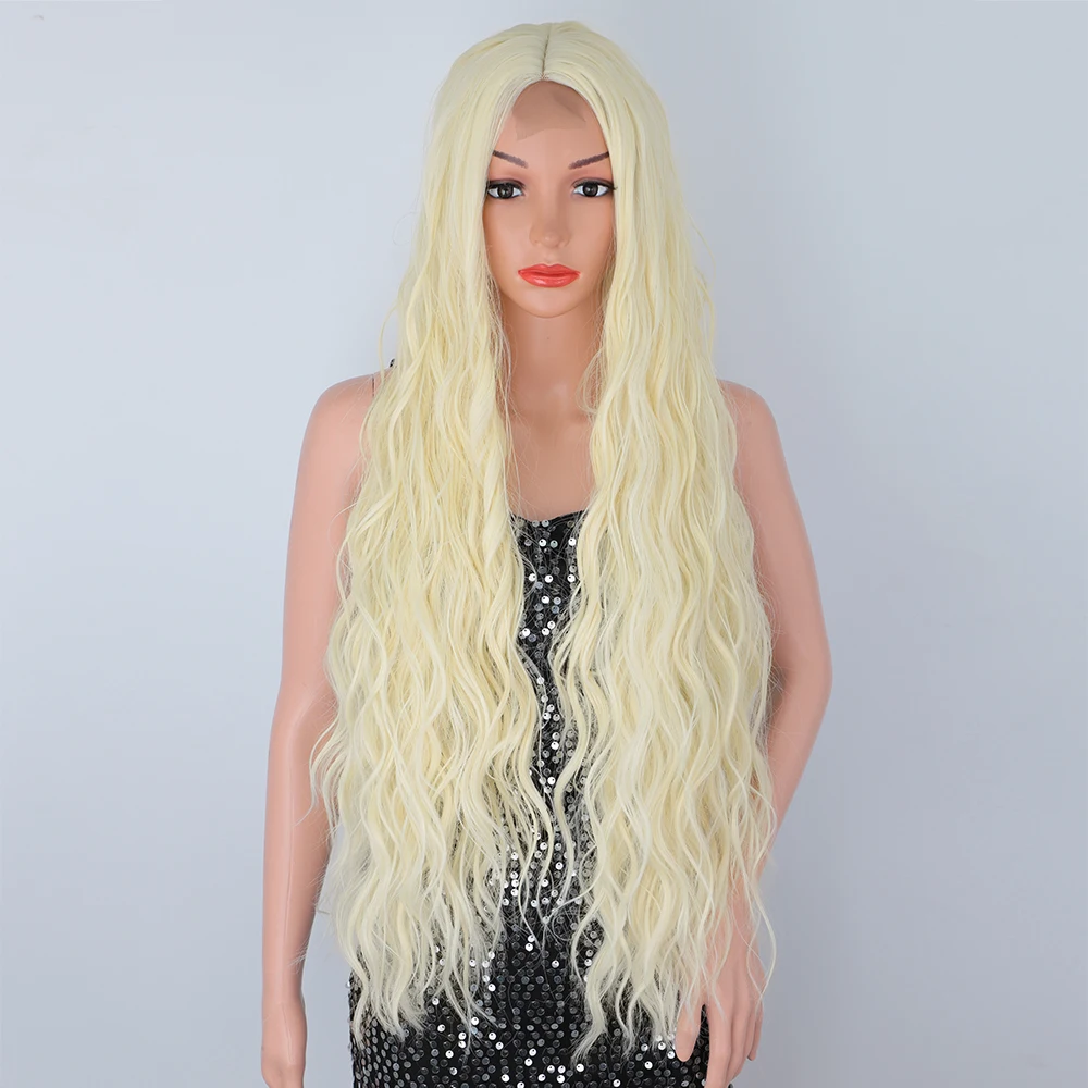 Kookastyle Synthetic Wigs Long Water Wave Wigs For Black Woman Black Wigs Woman Hair Cosplay Wigs Heat Resistant Natural Hair 10 Kookastyle Synthetic Wigs Long Water Wave Wigs For Black Woman Black Wigs Woman Hair Cosplay Wigs Heat Resistant Natural Hair