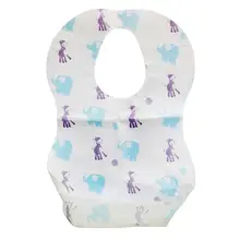 10 шт., детский одноразовый водонепроницаемый нагрудник с карманом, слюнявчик, полотенце, пуловер, переносные принадлежности для матери и ребенка