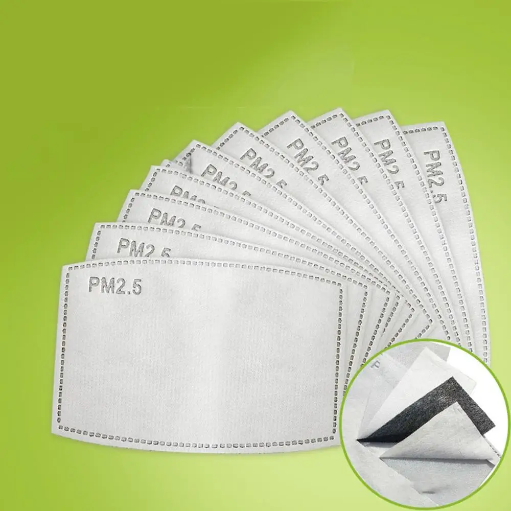 

PM2.5 filter / 5 layers protective mask for adult mask mask pads activated carbon mask filter man and woman 50PCS / bag