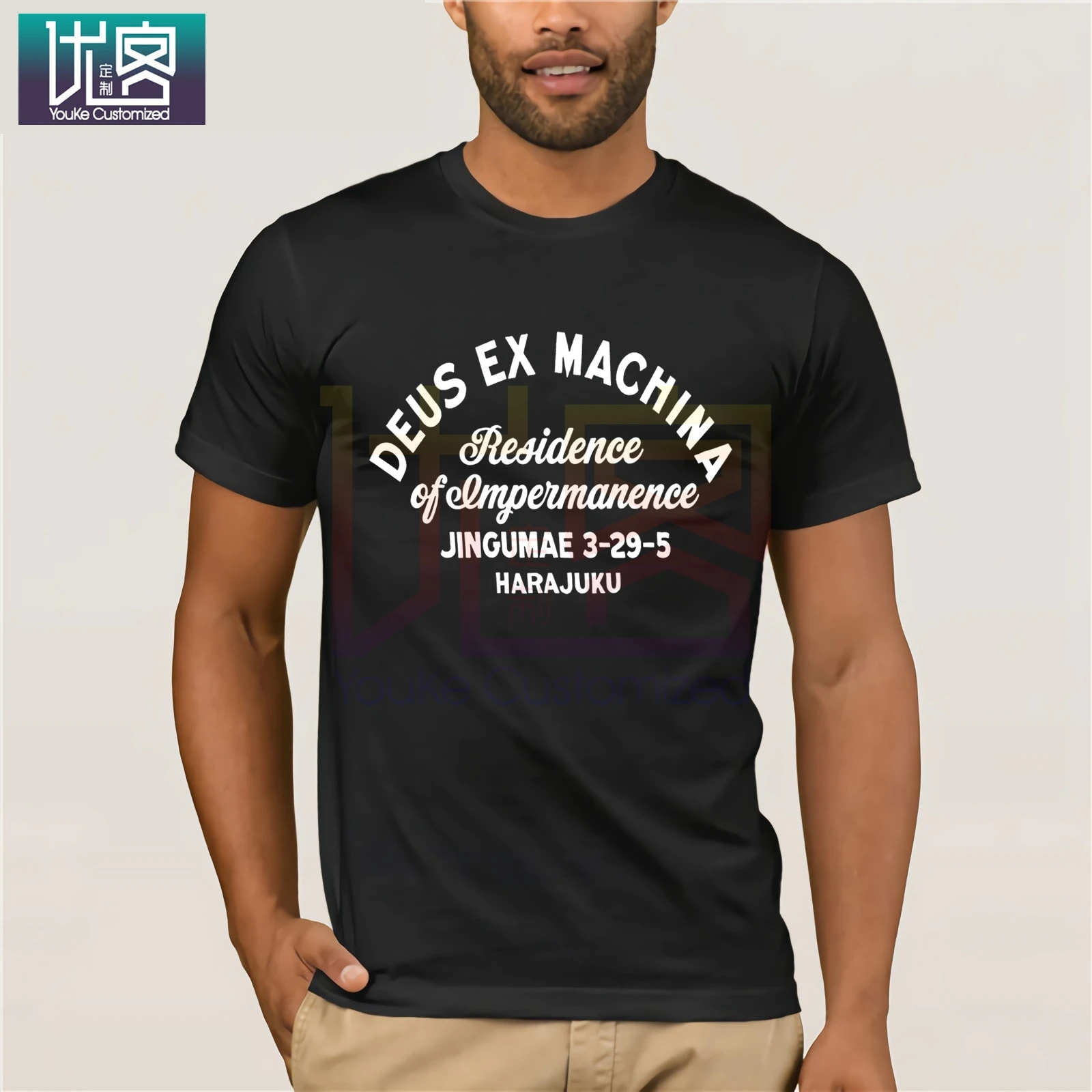 

DEUS EX MACHINA TOKYO ADDRESS POCKET T-SHIRT - BLACK O Neck Cotton Tees Tops Clothes Popular T-Shirt Crewneck 100% Cotton Tees