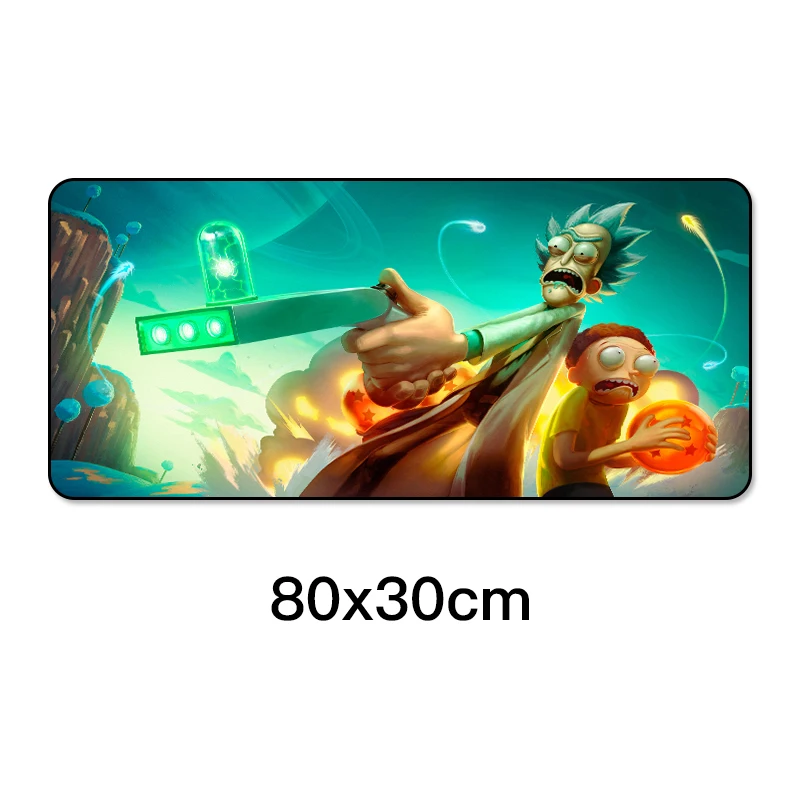 6 80x30 см большой коврик для мыши Противоскользящий коврик для игровой мыши из натурального каучука Рик и Морти с запирающим краем геймерский коврик для клавиатуры XL - Цвет: 6