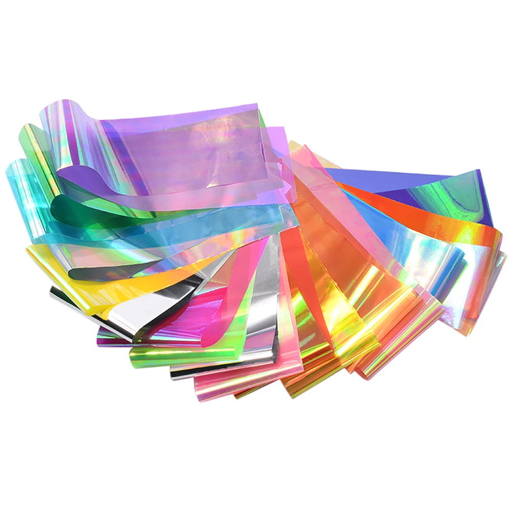 

Nail Art Magic Candy Star Paper Laser Color Transfer Star Stickers