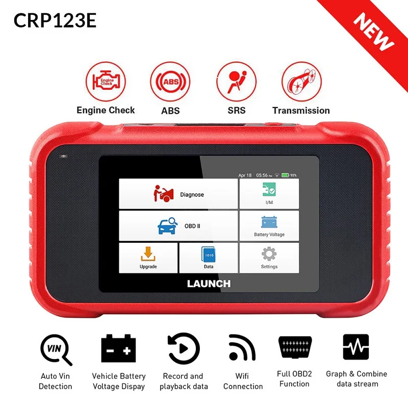 LAUNCH x431 CRP123E OBD2 OBDII диагностический инструмент с двигателем ABS подушка безопасности SRS системы передачи код читателя CRP123 E бесплатное обновление