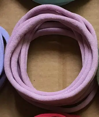 Violet 10 шт./партия, очень мягкая эластичная тонкая эластичная повязка на голову, мягкие нейлоновые повязки на голову, один размер подходит для большинства - Цвет: Violet
