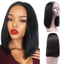 

Lace Bob Wig Straight Brazilian Human Hair Lace Wigs Middle T Part Short Lace Bob Wig Remy Pre plucked Lace Wig Women BeauHair