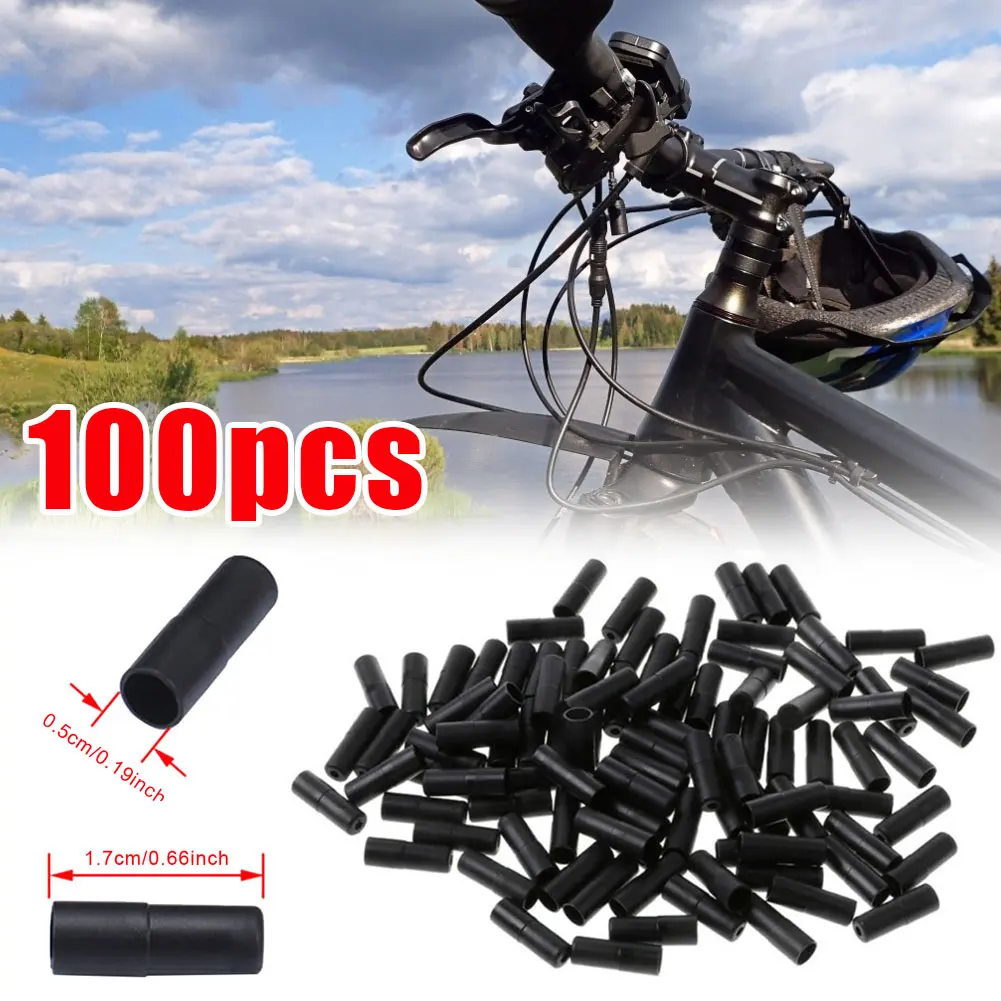 100pcs/lot Road Mountain Bike 5mm Bicycle Brake Gear Outer Cable End