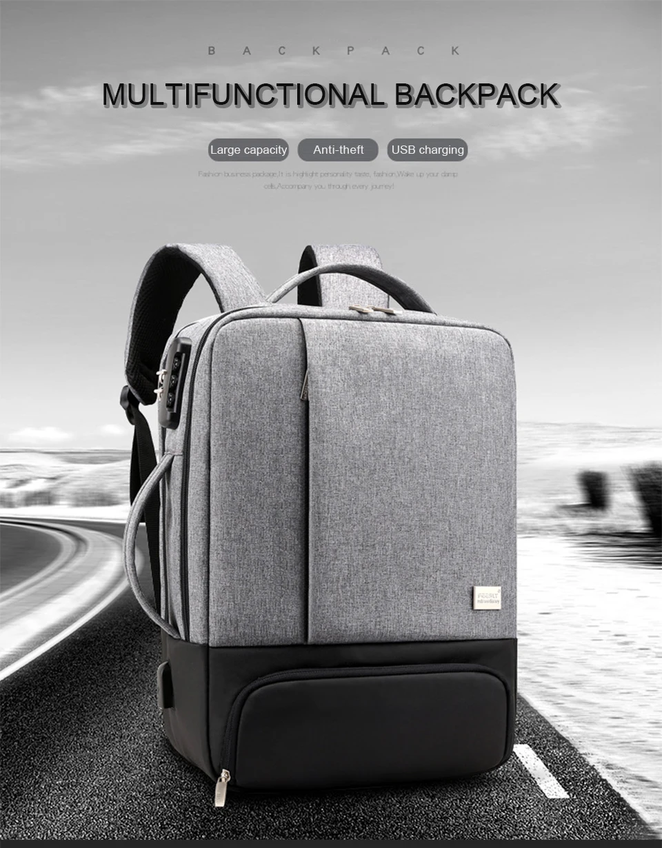 

Mens Backpack Laptop Backpacks 17 Inch 15.6'' Anti Theft Male Notebook Trip Back Pack Office Women Travel Bagpack