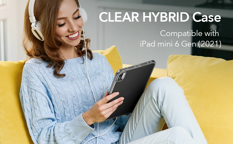 ESR for iPad mini 6 Case Clear Hard Back Bumper Crystal Transparent Back Cover for iPad mini 6th Gen 2021 Protective Case Shell ESR for iPad mini 6 Case Clear Hard Back Bumper Crystal Transparent Back Cover for iPad mini 6th Gen 2021 Protective Case Shell