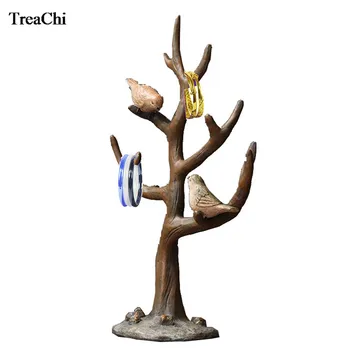 

New Quality Bird Tree Bangle Display Shelf Holder Pastoral Branch Bird Ornaments Ring Necklace Bracelet Organizer Display Stand