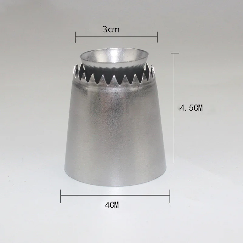 2 размера DIY сопло из нержавеющей стали десерт торт насадки для украшения выпечки Кухонные аксессуары печенье бис глазурь трубопровод Крем кондитерский мешок - Цвет: A
