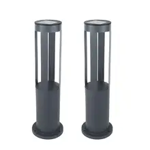 2 шт Солнечная уличная газонная лампа Сад теплый белый светодиодный наружный цилиндр Газон лампа водонепроницаемый освещение для внутреннего двора