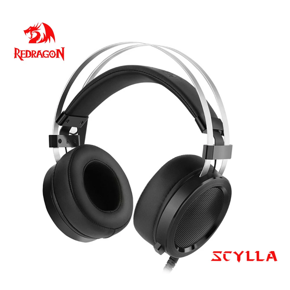 Redragon Scylla H901ゲーミングヘッドフォンゲーマーサラウンドプロ有線コンピューターステレオヘッドセットイヤホンpc Ps4用マイク付き Headphone Headset Aliexpress