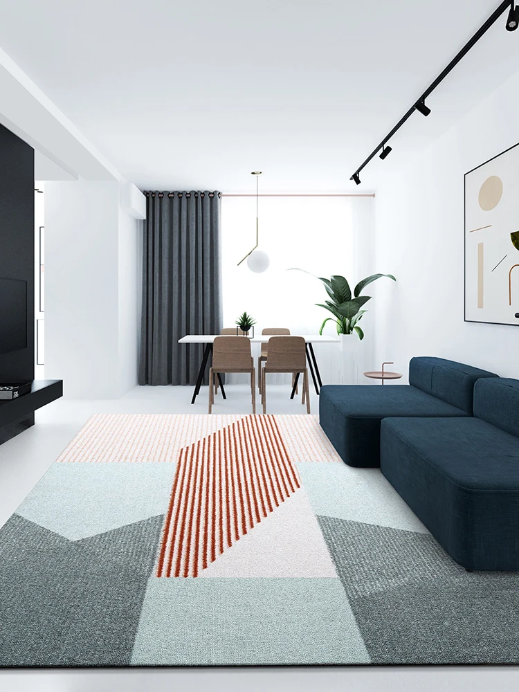 

Carpet bedroom living room ins net red room with bed sofa mat coffee table Nordic simple bed