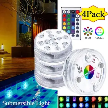 

Multi Color UPGRATED 10 LED LIGHT Party Lamp Swimming Pool Light Remote Control LED-Light Aquarium Wedding Waterproof