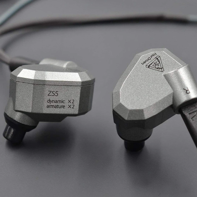KZ ZS5 2DD+ 2BA гибридные наушники в ухо HIFI DJ монитор с заменой наушников кабель шумоподавления наушники гарнитура проводное ухо