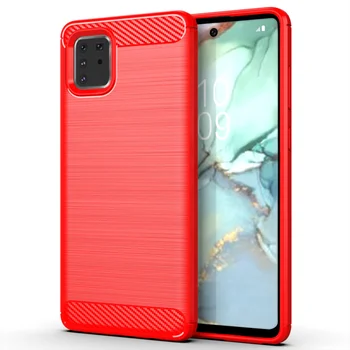 

50pcs/lot For Samsung Galaxy A81/M60 Carbon Fiber Brushed Shockproof Luxury Flexible TPU Case For Samsung Galaxy Note 10 lite