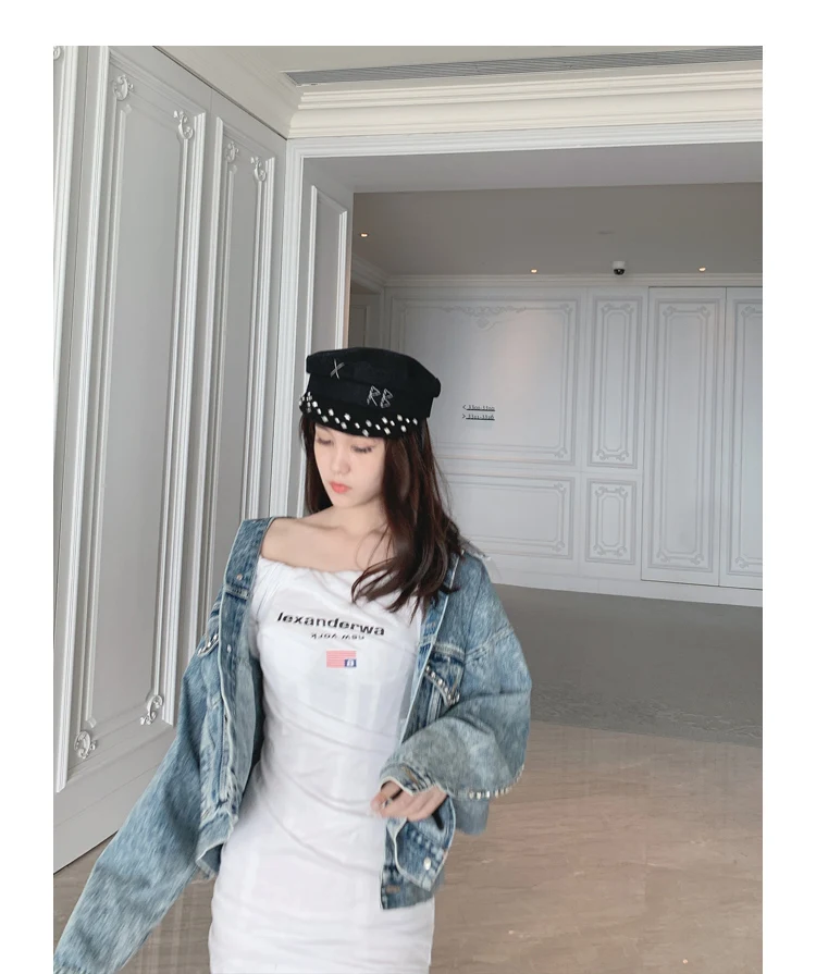 2020 sexy hollow out sequines tassel jeans coat Women Beading Rivet Vintage Boyfriend denim jacket coat Female Long Sleeve Coat