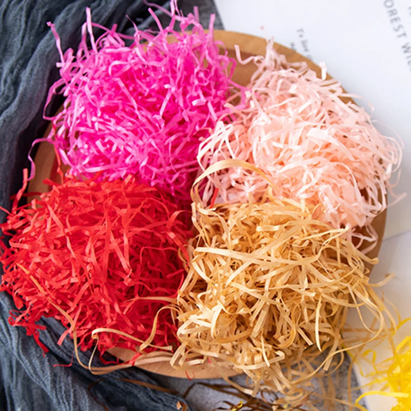 Coloured Shredded Tissue Paper 50g Bag - Classic Pink